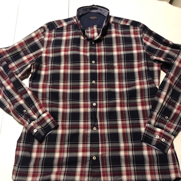 Paul & Shark navy plaid shirt - Picture 1 of 8